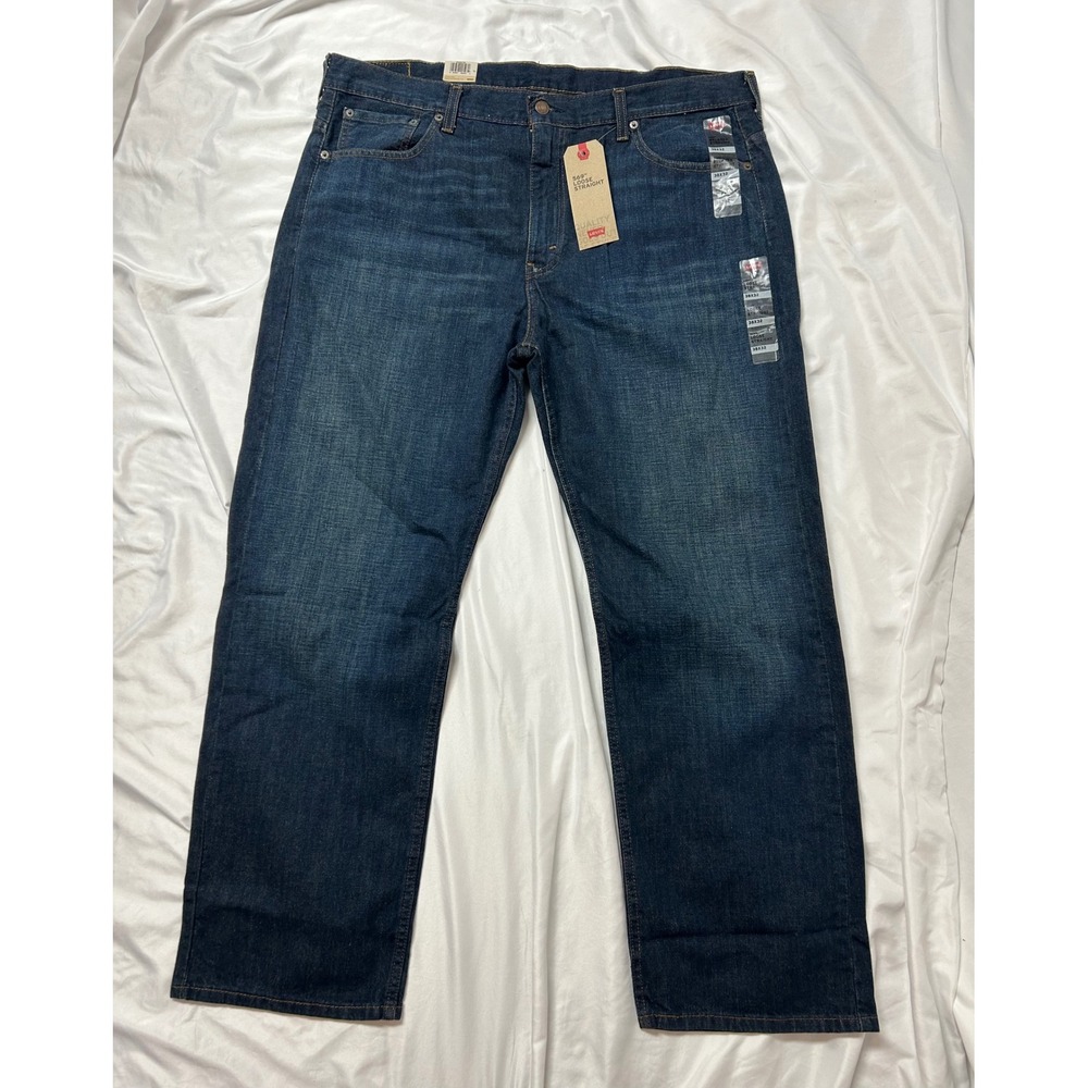 Levis 569 Loose Straight Jeans Mens 38x32 Dark Wash Denim Streetwear Baggy NWT